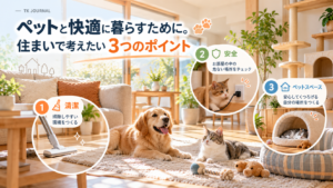 🐾 ペットと快適に暮らすために。住まいで考えたい3つのポイント